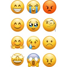 MSP Karışık Emoji, Duygu ve Yüz Ifadesi Sticker Seti, 1920 Adet