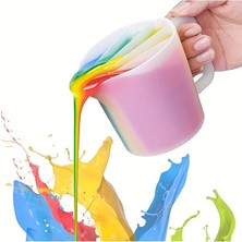 MSP Silikon 5 Bölmeli Kulplu Boya Karıştırma ve Döküm Kabı 500 ml