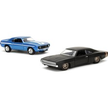 MSP Toys - Fast And Furious Arabalar (2'li Set) - 1969 Chevrolet Camaro & 1968 Dodge Charger Widebody - 2 Legacy Serisi Model Araba, Açılabilir Kapılı, 1:32, 19 Cm, 8 Yaşından Itibaren, Wave 2, Set 1
