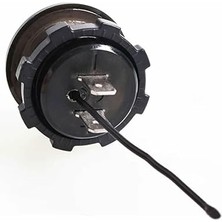 MSP Yuvarlak Voltmetre Termometre 12V 24V Panel Tip Montaj Dijital Kırmızı Renk LED Sıcaklık Isı Voltaj