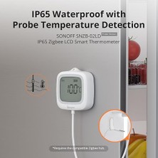 MSP SNZB-02LD Zigbee Su Geçirmez Sıcaklık Sensörü, 1,5 M Paslanmaz Çelik Prob, LCD Ekran, -40~115°C Aralık, Uygulama ile Izleme, Manyetik Montaj, Zigbee Hub ile Uyumlu