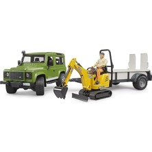 MSP - Land Rover Arazi Aracı & Jcb Mini Kazıcı Ölçekli Model