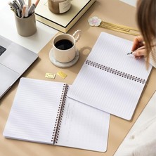 MSP Spiralli Karton Kapak 2’li Set Çizgili Okul Defteri 80 Yaprak, Ders Programlı Çilek
