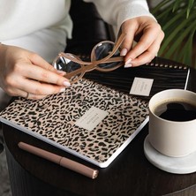 MSP A5 Spiralli Karton Kapak Çizgili Okul Defteri 80 Yaprak 2'li Set - Ders Programlı - Leopar