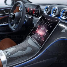MSP C Seri W206 ile Uyumlu Navigasyon, Dijital Gösterge ve Orta Konsol Nano Ekran Koruyucu, 3'lü Set
