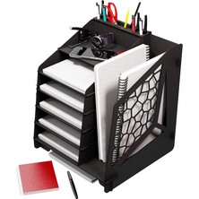 MSP Design Voronoixl Ofis Masaüstü Organizer Seti A4 Evrak Rafı (Siyah)