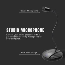 MSP Için USB Kondenser Mikrofonu - Toplantılar, Canlı Akış ve Müzik Kaydı Için Çok Yönlü Pikap ile Premium Podcast Mikrofon ve Oyun Mikrofonu - Kararlı Taban ve Sessiz Düğmesi (Egm-03) ile Pc Mikrofonu