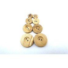 MSP Düğme,ahşap, 2 Delik Yazı Model, Doğal Ahşap, Zeytin AĞACI,100 Adet 25MM-40L Düğme