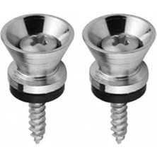 Gitar Askı Pimi Chrome Krom Guitar Strap Button 2'li Set Askı Demiri