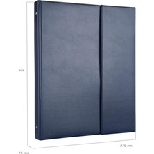 MSP Çok Fonksiyonel Evrak Sunum Tanıtım Firma Klasörü Sekreterlik A4 4 Halkalı Ring Binder File 250 Yaprak Kapasiteli 27X33 Cm. - Lacivert