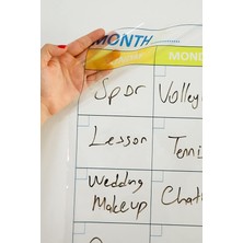 MSP Aylık Plan - Yapışkansız Tutunan Akıllı Kağıt & Silgili Tahta Kalemi