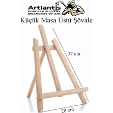 MSP Üstü Şövale 1 Adet Küçük Şövalye 28X37 cm Çam Ağacından Imal Edilmiştir Sanatsal Tuval Sergi