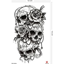 MSP Kurukafa Geçici Dövme Skull Tattoo