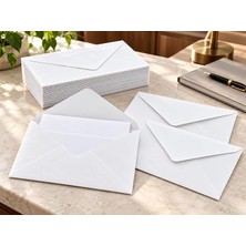 Adet Beyaz Mektup Zarfı 114 x 162 Mm, Tutkallı Kapaklı Beyaz Zarf, Evrak ve Yazışma Için