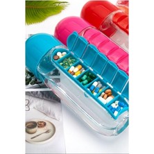 Matara Suluk 600ML 7 Günlük Hap Kutusu Organizer Spor Sızdırmaz Su Şişesi