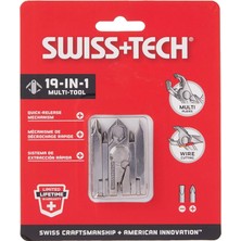 Of 1) - Swiss+Tech ST53100 Polished Ss 19-In-1 Micro Pocket Multitool For Camping, Outdoors, Hardware