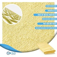 Cleanıng | 50X60CM - Premium Oto Araç Kaporta, Cam Kurulama Sentetik Güderi Bez | Çizmez, Leke Bırakmaz