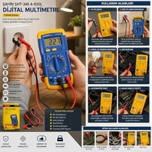 Premium Dijital Multimetre – Dc/ac Voltaj ve Akım, Direnç, Diyot, Transistör ve Süreklilik Ölçer, Dijital Ölçü Aleti