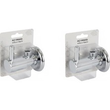 Adet - Çubuk Taharet ve Ara Musluk 1/2 - Beton Gri Modern Tasarım - Aç Kapa Salmastralı Mutfak ve Banyo Vanası - Sızdırmaz ve Kolay Montaj (2 Adet Paket)