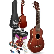 Sydra UKS-21MN Soprano Ukulele Maun Hakiki Ağaç (Koyu Maun, 21")