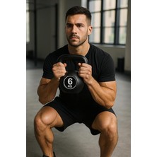 6 kg Kettlebell Çaydanlık Dambıl Siyah Tek Ebat