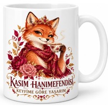 Salmore Kasım Doğum Ayı Hanımefendisi Tasarımlı Porselen Kupa - Model 1082 Bty