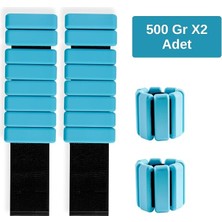 El ve Ayak Bilek Ağırlığı 500 gr x 2 Adet | Ayarlanabilir Ağırlıklı Bileklik Spor ve Fitness Ekipmanı