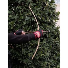 Eğitici 75CM Ahşap Ok Yay Takımı +10 Vantuzlu Ok 30 mt Menzil Hassas Nişan Alma Güçlü Gergiye Mukavemetli