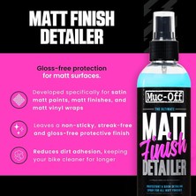 Off Mat Finish Detailer 250 ml – Bisiklet Temizleyici Premium Koruyucu ve Bakım Spreyi, Mat ve Ipeksi Mat Boyalar Için – Bisiklet ve Motosikletlerde Kullanım Için, Siyah