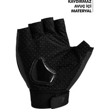 M Beden Korumalı Kesik Yarım Motosiklet Eldiveni Unisex Bisiklet Motorcu Eldiveni Siyah 116