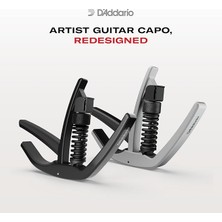 Waves Pw-Cp-10 Capos Ns Artist Kapo 6 Telli Akustik ve Elektronik Gitarlar Için Uygun, Entegre Pena Tutucu, Alüminyum, Siyah