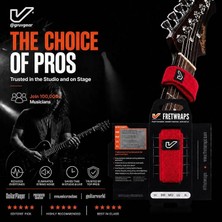 Gear Fretwraps Hd 'fire' String Muter 1'li Paket (Kırmızı, Büyük) (Fw-1pk-Kırmızı-Lg)