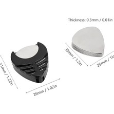 Paslanmaz Çelik 0.30MM Metal Gitar Penası - 3 Adet Pena