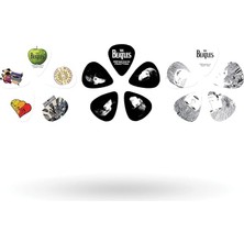 Waves D'addario 1CAB4-15BT1 Beatles Signature Selüloit Pick Box Motif Logo 15 Picks Medium
