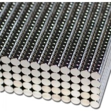 Magnet 25 Adet Çap 5mm x Kalınlık 2mm Yuvarlak Süper Güçlü Neodyum Mıknatıs