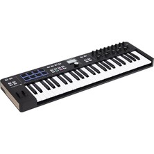 – Keylab Essential 49 Mk3 | Müzik Prodüksiyonu Için Mıdı Kontrolcü, Kapsamlı Yazılım Paketi, 49-Tuş, 9 Encoder, 9 Fader, 1 Modülasyon Tekerleği, 1 Pitch Bend Tekerleği, 8 Pad – Siyah