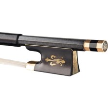 Keman Fiddle Yay Karbon Fiber Yuvarlak Sopa Abanoz Kurbağa At Kuyruğu