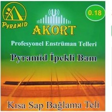 Pramid Kısa Sap Bağlama-Saz Teli 0.18 + Tezene Hediye