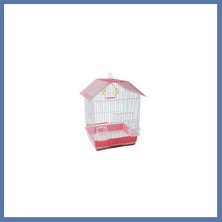 Birdlife Çift Kapılı Kuş Kafesi Pembe 34,5X28X46 cm Aanova