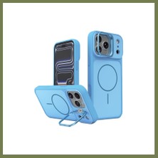 Candar Ticaret Joko iPhone 18 Pro Max Uyumlu Pale Magsafe Standlı Kapak - Sierra Blue Srh