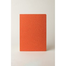 Bazen Defter B5 Çizgisiz 180 Derece Açılabilir Dolma Kalem Uyumlu Açık Ciltli Defter, Geri Dönüştürülmüş Sert Kapak- Journal, Kolaj ve Not Defteri 17x24cm Turuncu