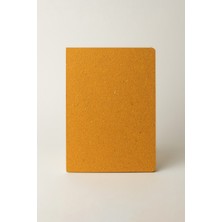 Bazen Defter B5 Çizgisiz 180 Derece Açılabilir Dolma Kalem Uyumlu Açık Ciltli Defter, Geri Dönüştürülmüş Sert Kapak- Journal, Kolaj ve Not Defteri 17x24cm Sarı