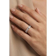 Valmont Accessories Baget Kristal Taşlı Ayarlanabilir Zarif Kadın Yüzük