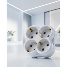 Teknodayım Duvar Prizi Çoğaltıcı 4 Çıkışlı Kompakt Model UCZZDLYN4LUGOLYAT-3