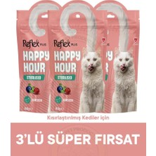 Reflex Happy Hour Kısırlaştırılmış Kediler Için Ödül Maması 3lü Fırsat 3X60GR Rengaren