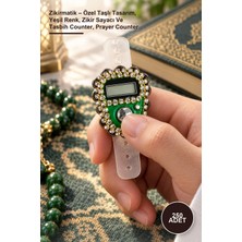 Yenilig 250 Adet Zikirmatik – Özel Taşlı Tasarım, Yeşil Renk, Zikir Sayacı ve Tasbih Counter, Prayer Counter