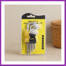 Salmore 9 Parça Kısa Yıldız (Torx) Alyan Anahtar Seti Bty