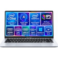 Asus Vivobook S14 S5452MA Intel Core 7  8gb Ram 1tb SSD 14'' IPS Panel Wuxga (190X1200) Windows 11 TM104W & Cimete