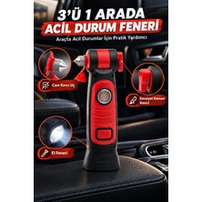Gucso Araç Cam Kırıcı, Emniyet Kemeri Kesici, El Feneri, Çok Fonksiyonlu, Acil Kurtarma Seti