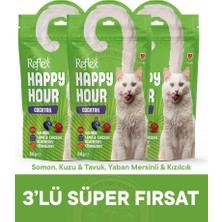 Reflex Happy Hour Cocktail Somon, Kuzu & Tavuk, Yaban Mersinli & Kızılcık 3lü Fırsat 3X60GR ECO123